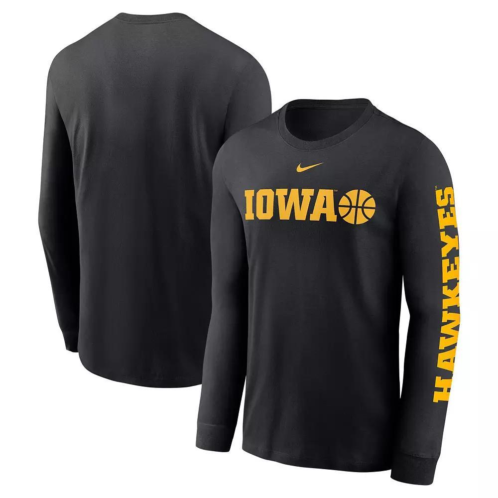 Men's Nike  Navy Arizona Wildcats Basketball Icon Two-Hit Long Sleeve T-Shirt, Size: Medium, Blue Product Image