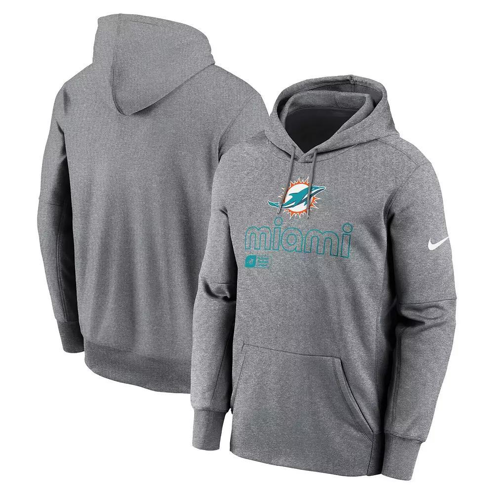 Men's Nike Heather Gray Los Angeles Chargers Icon Performance Pullover Hoodie, Size: 3XL, Grey Product Image