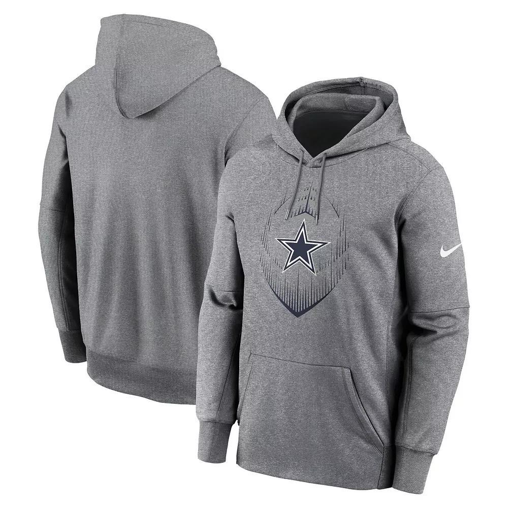 Men's Nike Heather Gray Indianapolis Colts Performance Pullover Hoodie, Size: Small, Grey Product Image