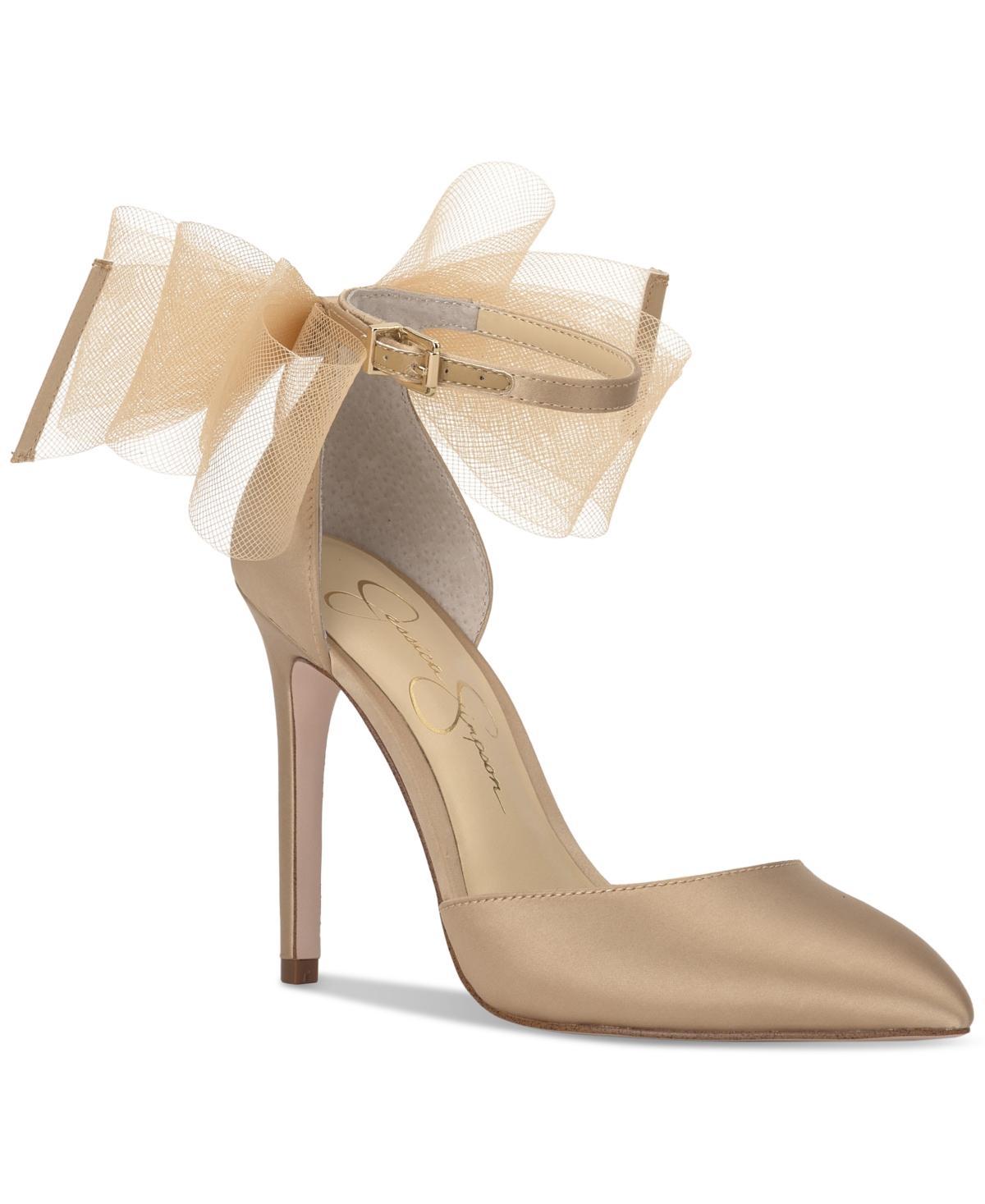Jessica Simpson Phindies Oversized Tulle Bow Back Dress Pumps Product Image