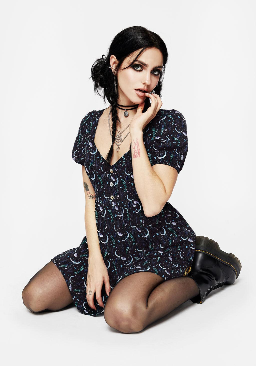Diana Moon Moth Mini Dress Product Image