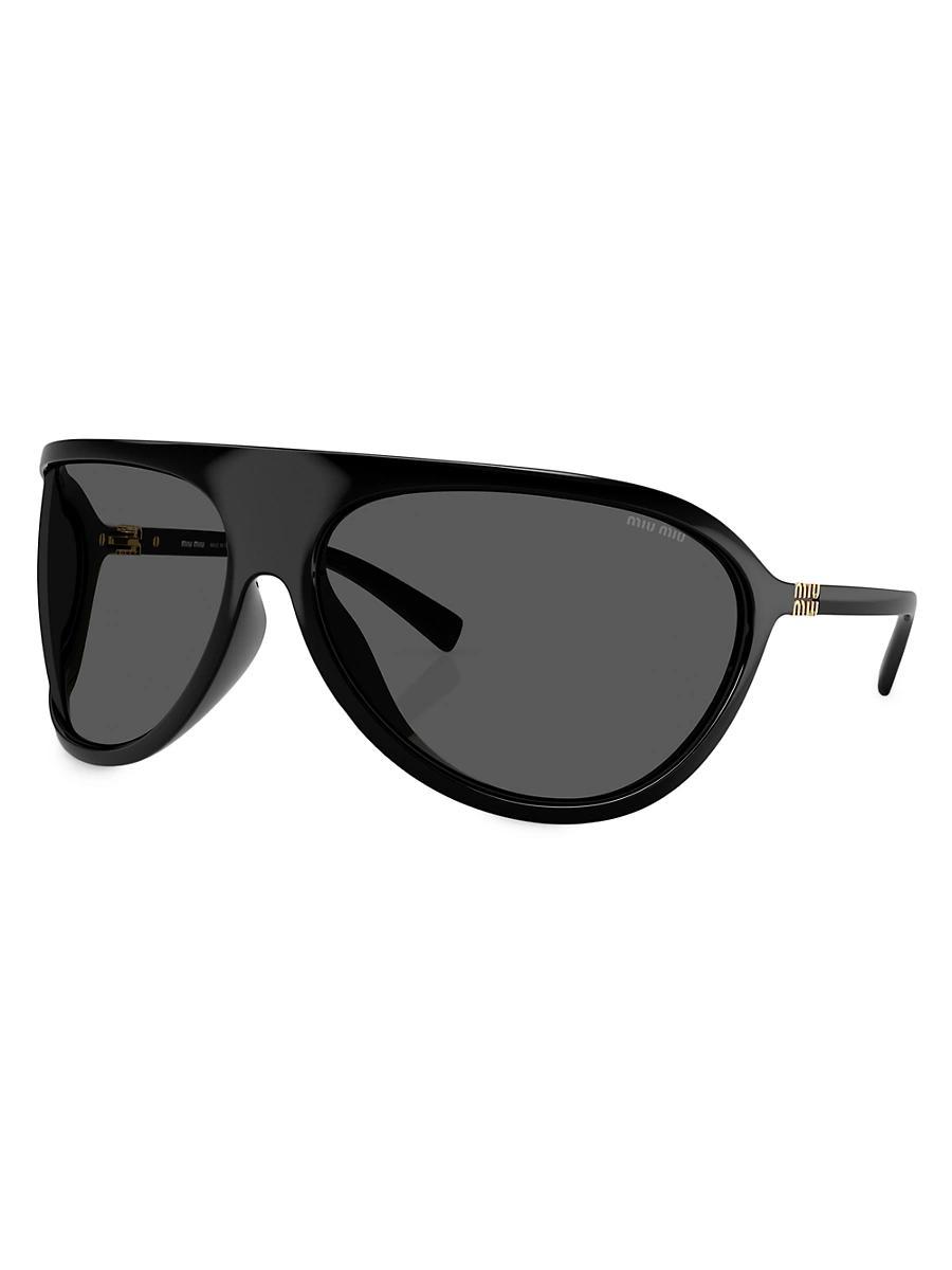 Miu Miu Womens MU A01S75-X 75mm Wrap Statement Shield Sunglasses Product Image
