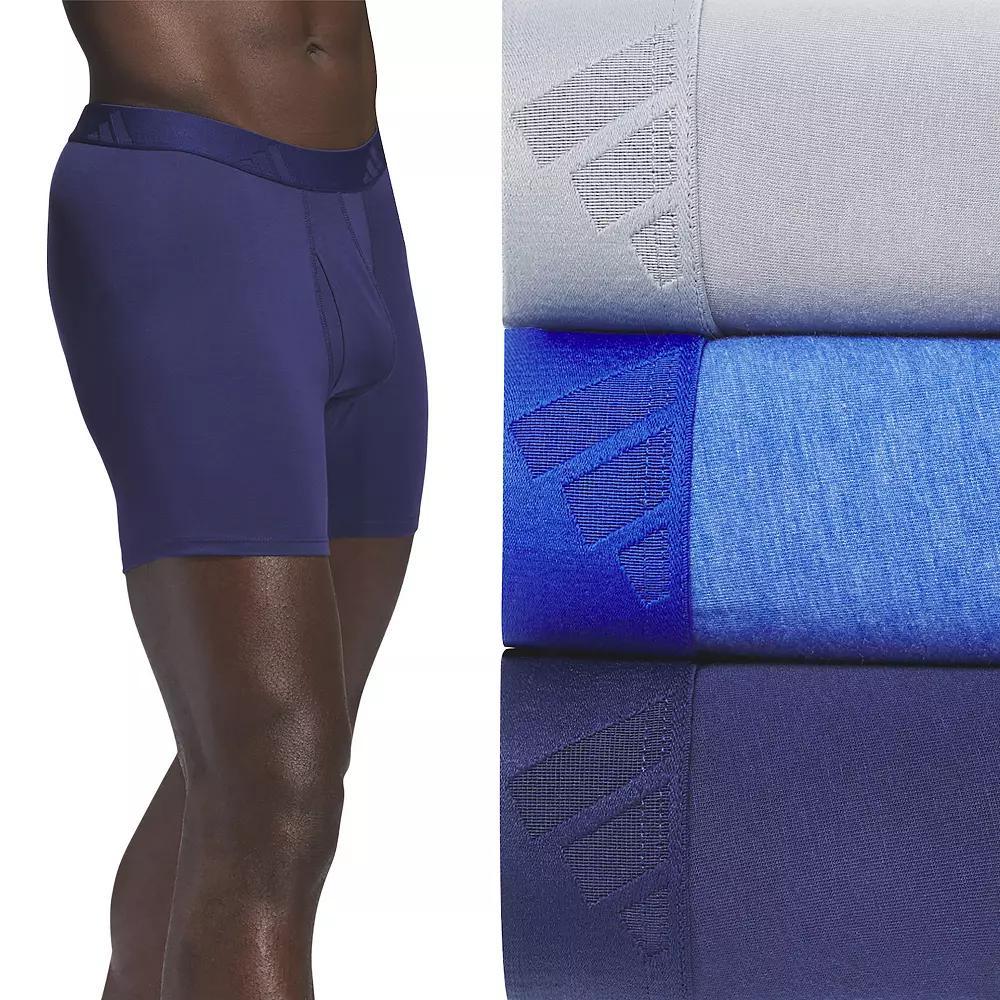 Men's adidas 3-Pack Luxe Comfort Boxer Briefs, Size: XXL, Dark Blue Product Image