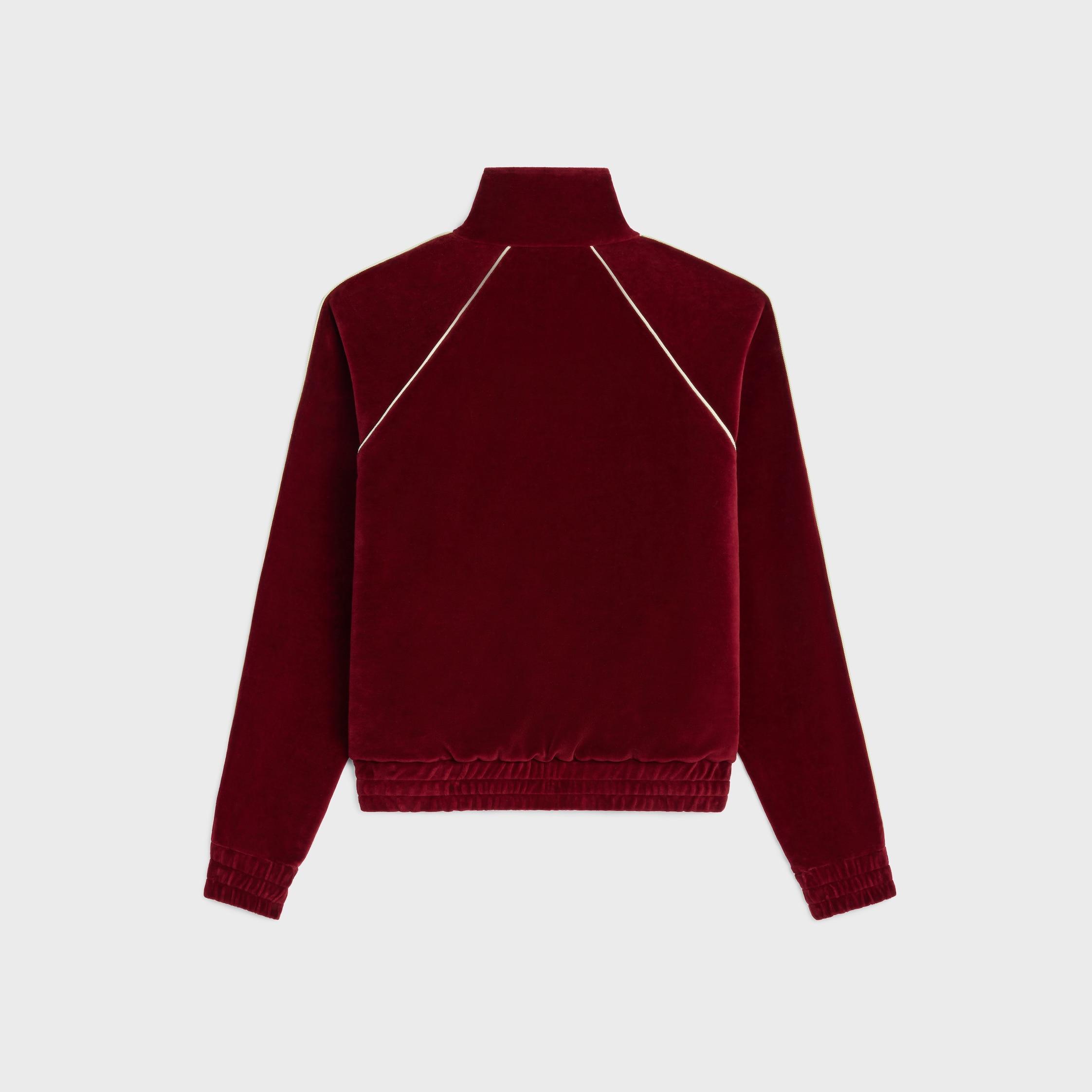 triomphe tracksuit jacket in velvet jersey Product Image