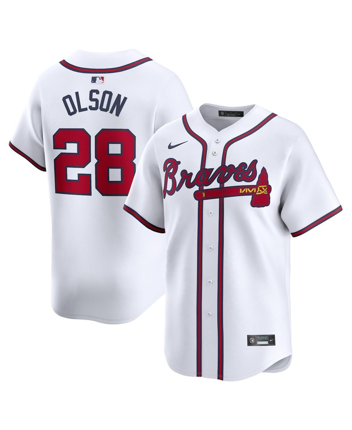 Men's Nike Ozzie Albies White Atlanta Braves Home Limited Player Jersey, Size: XL Product Image