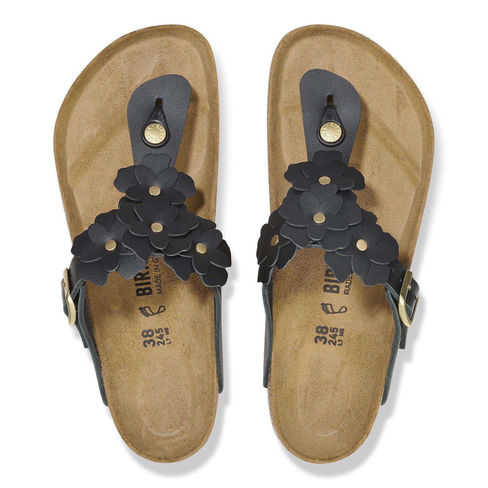 Gizeh Flower Embellishment Natural Leather Product Image