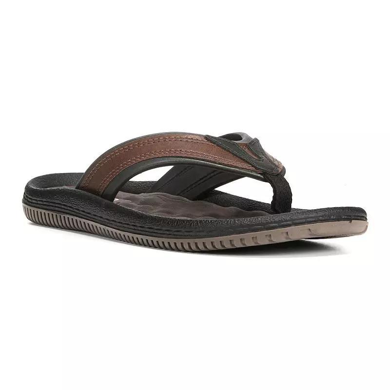 Dr. Scholl's Donnar Men's Flip Flop Sandals, Size: 11, Black Brown Product Image