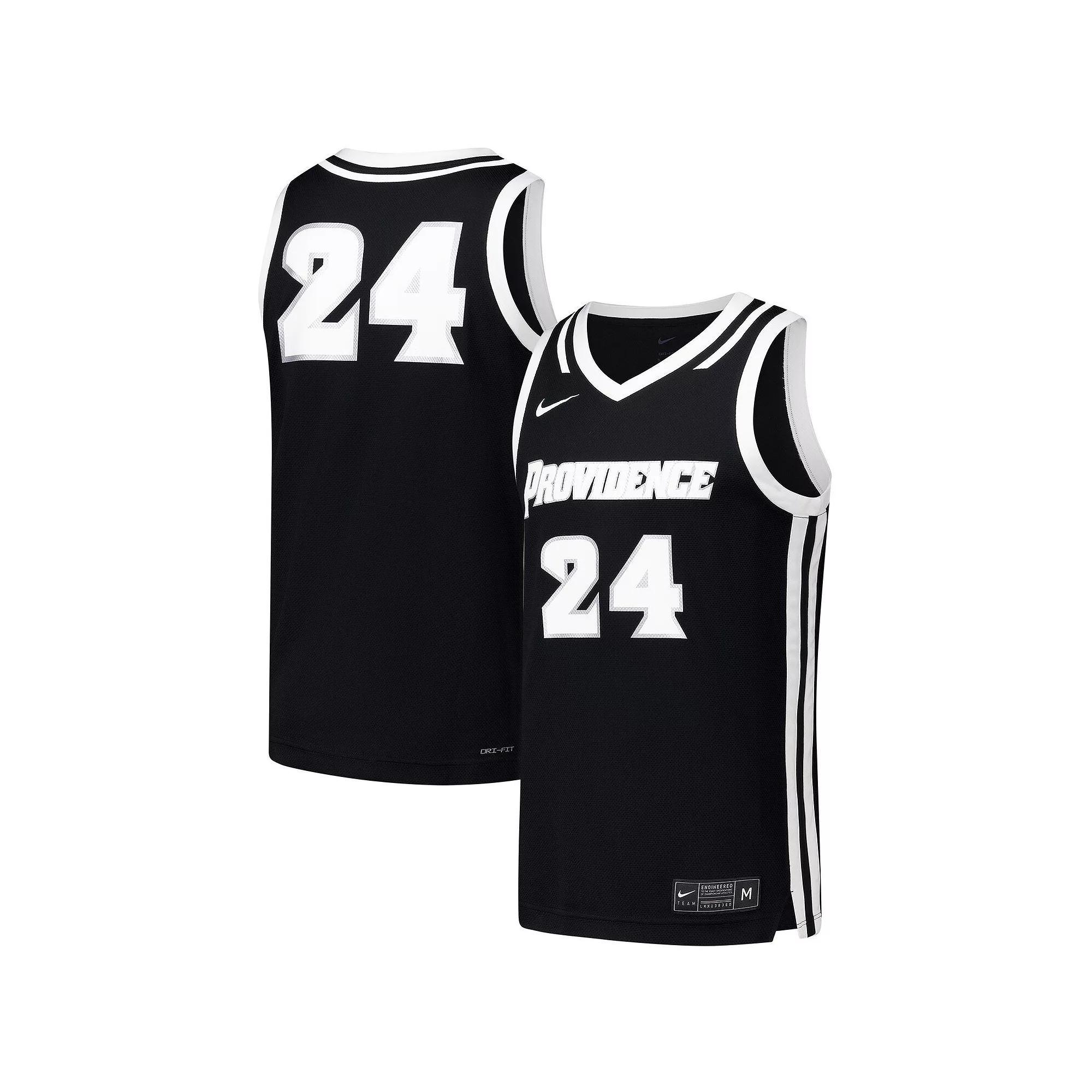 Men's Nike #24 Black Providence Friars  Replica Basketball Jersey, Size: Large, Prv Black Product Image