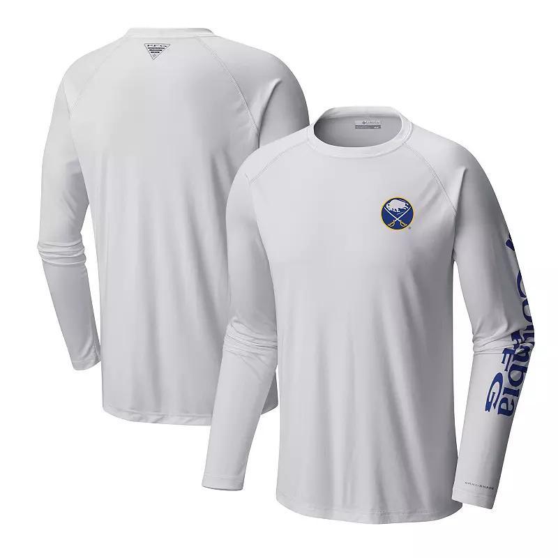 Men's  Columbia White Minnesota Wild Terminal Tackle Omni-Shade Raglan Long Sleeve T-Shirt, Size: XL Product Image