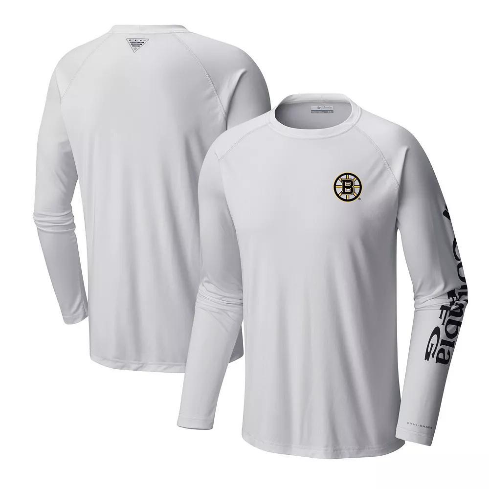 Men's  Columbia White Minnesota Wild Terminal Tackle Omni-Shade Raglan Long Sleeve T-Shirt, Size: XL Product Image