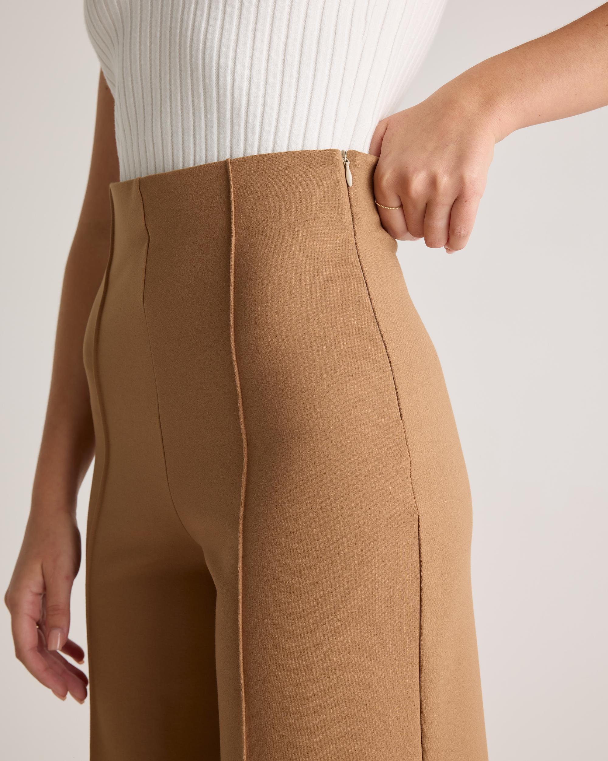 Quince | Women's Ultra-Stretch Ponte Super Wide Leg Ankle Pants Size XL, Rayon Product Image
