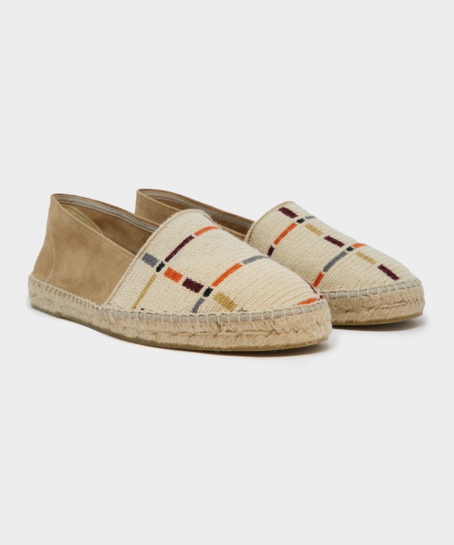 Guanábana Espadrilles In Beige Grid Product Image