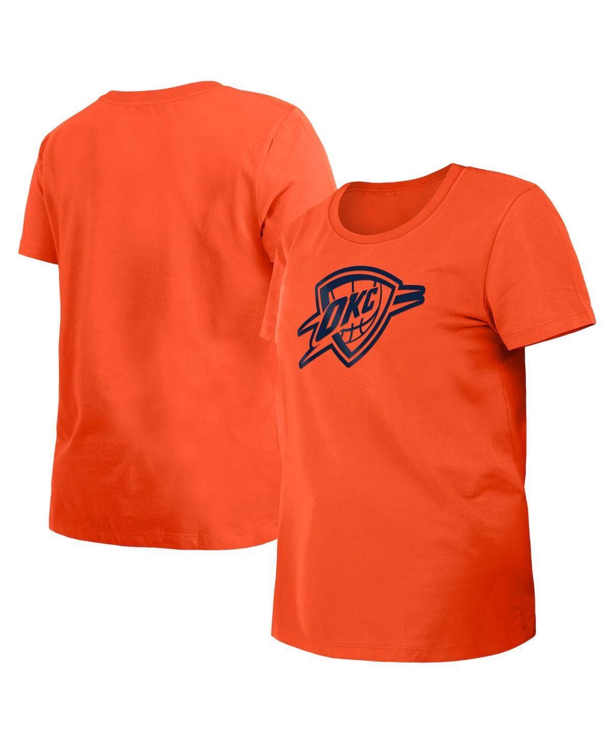 Women's New Era Orange Oklahoma City Thunder 2023/24 City Edition T-Shirt, Size: Small Product Image