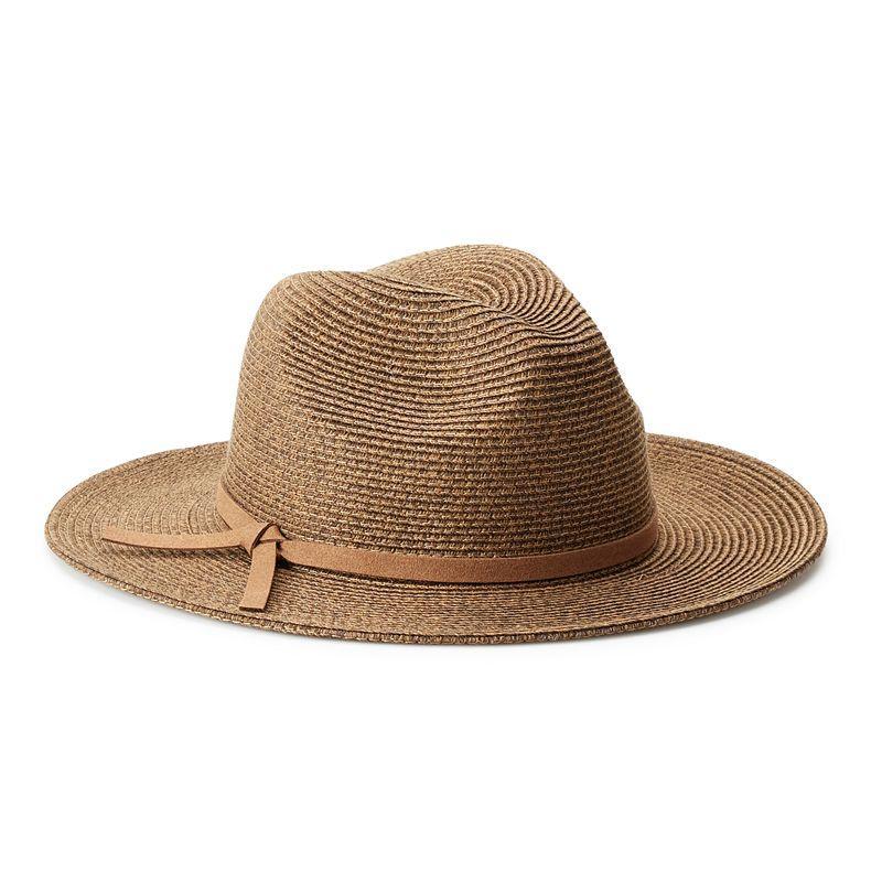 Women's Sonoma Goods For Life® Panama Hat with Flat Knotted Cord, Brown Combo Product Image