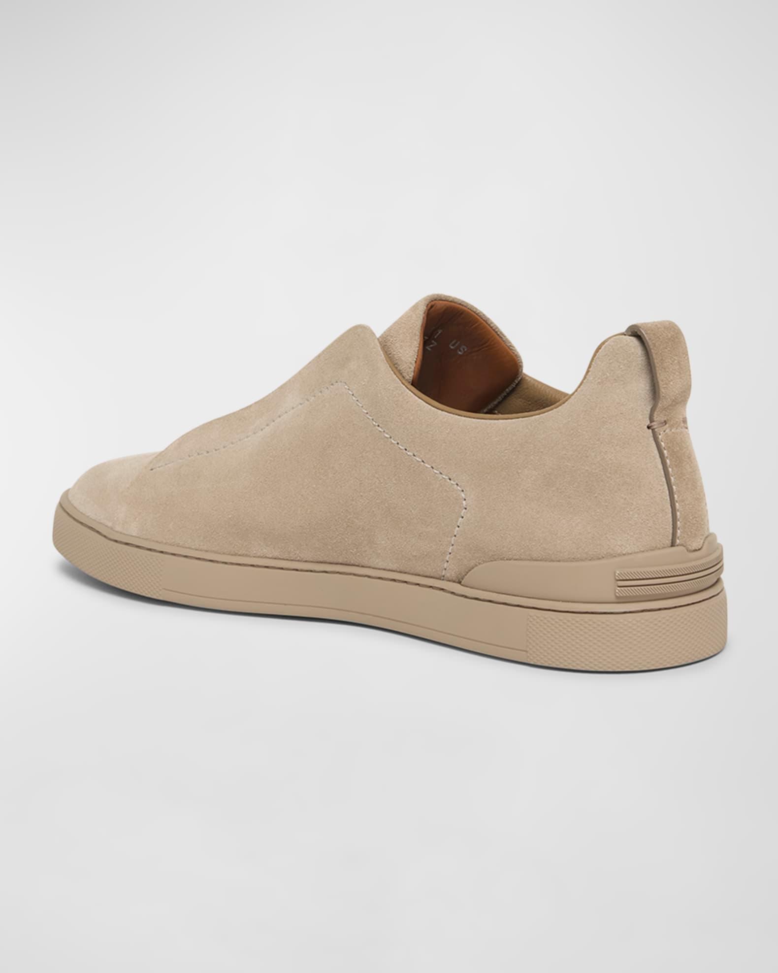 Men's Triple Stitch Suede Low-Top Sneakers Product Image