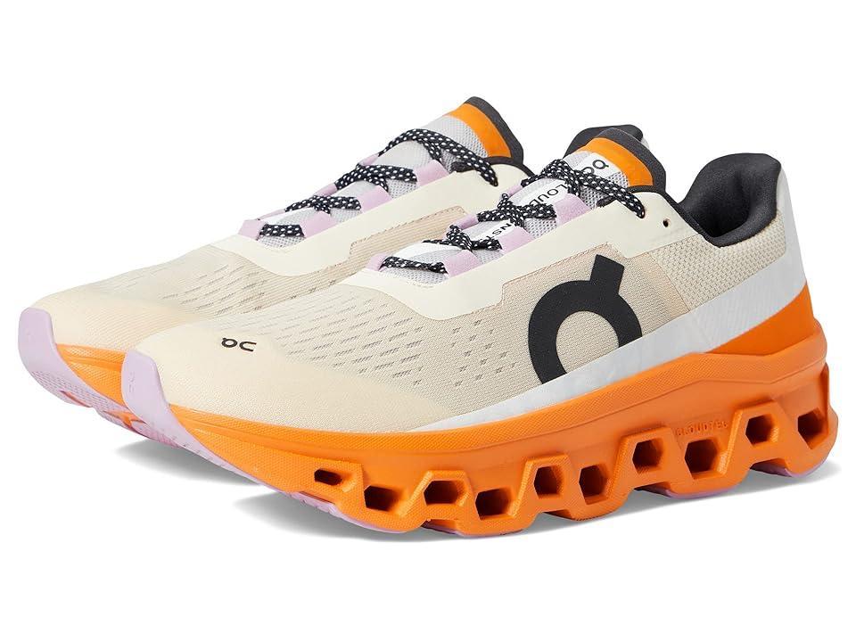 On Womens On Cloudmonster - Womens Running Shoes Black/Magnet Product Image