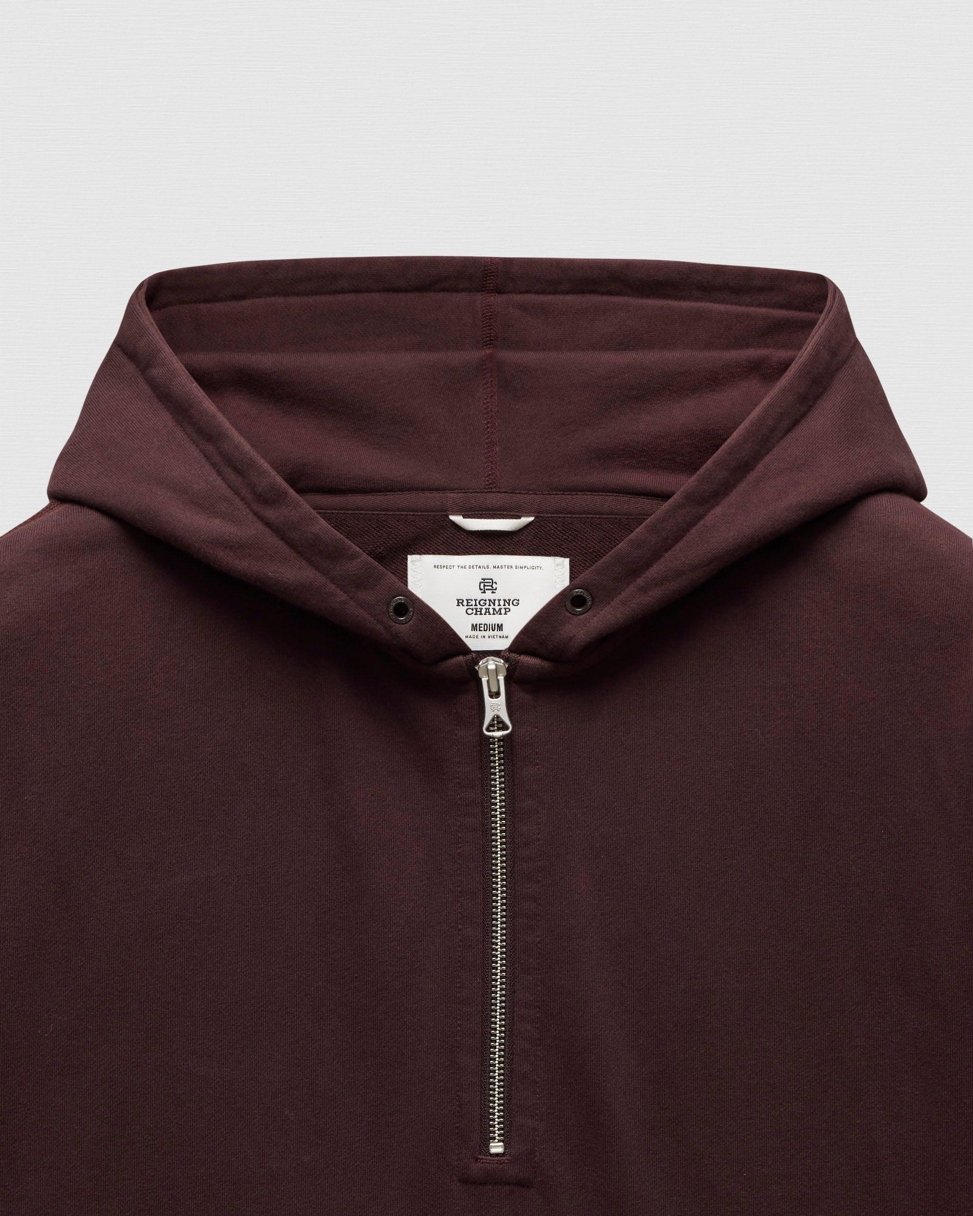 Midweight Terry Half Zip Standard Hoodie Male Product Image