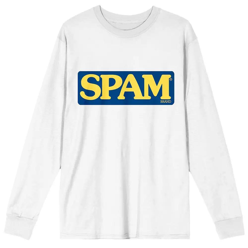 Men's Spam Brand Logo Long Sleeve Tee, Size: Large, White Product Image