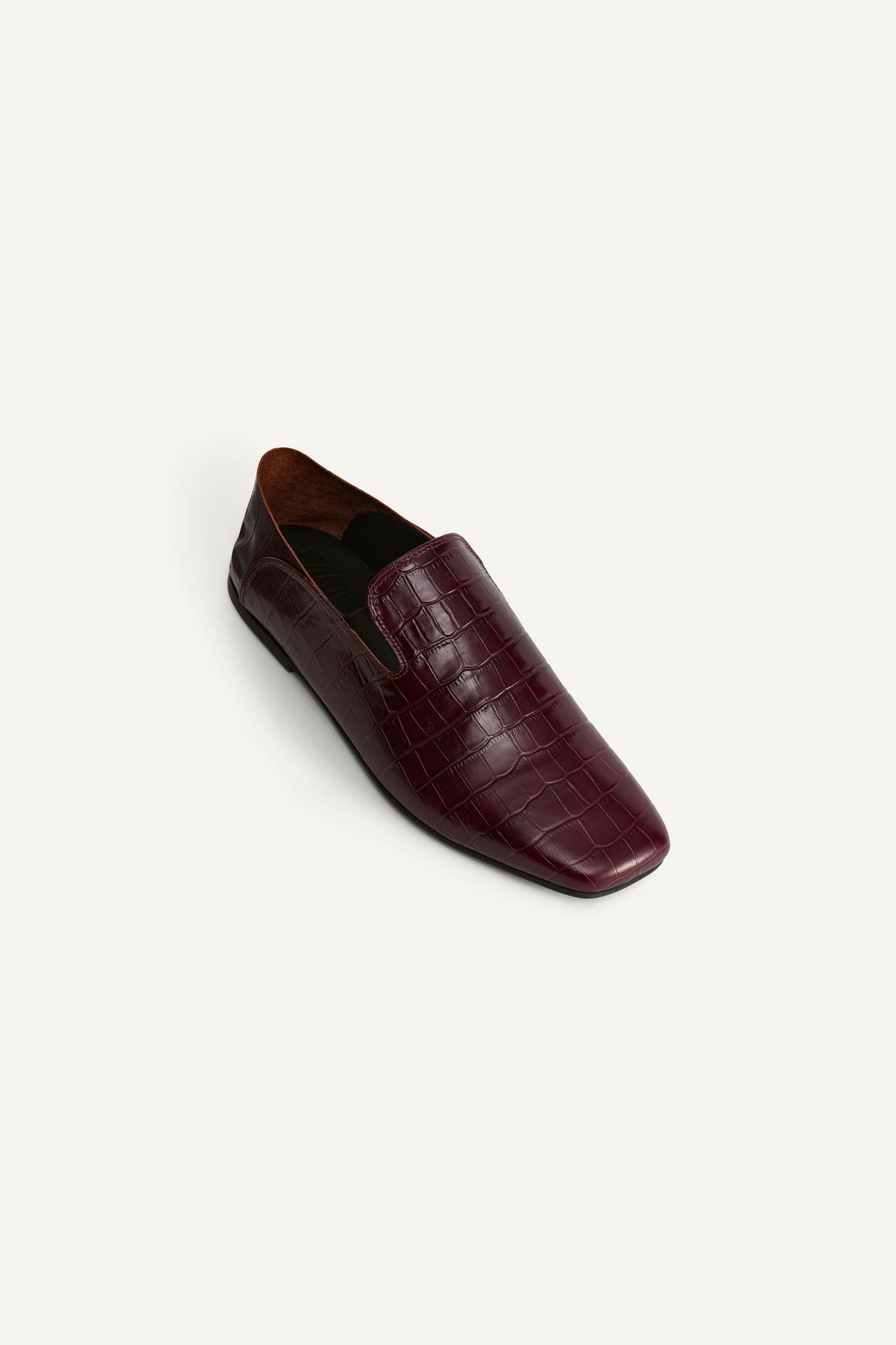 EMBOSSED LEATHER LOAFERS Product Image
