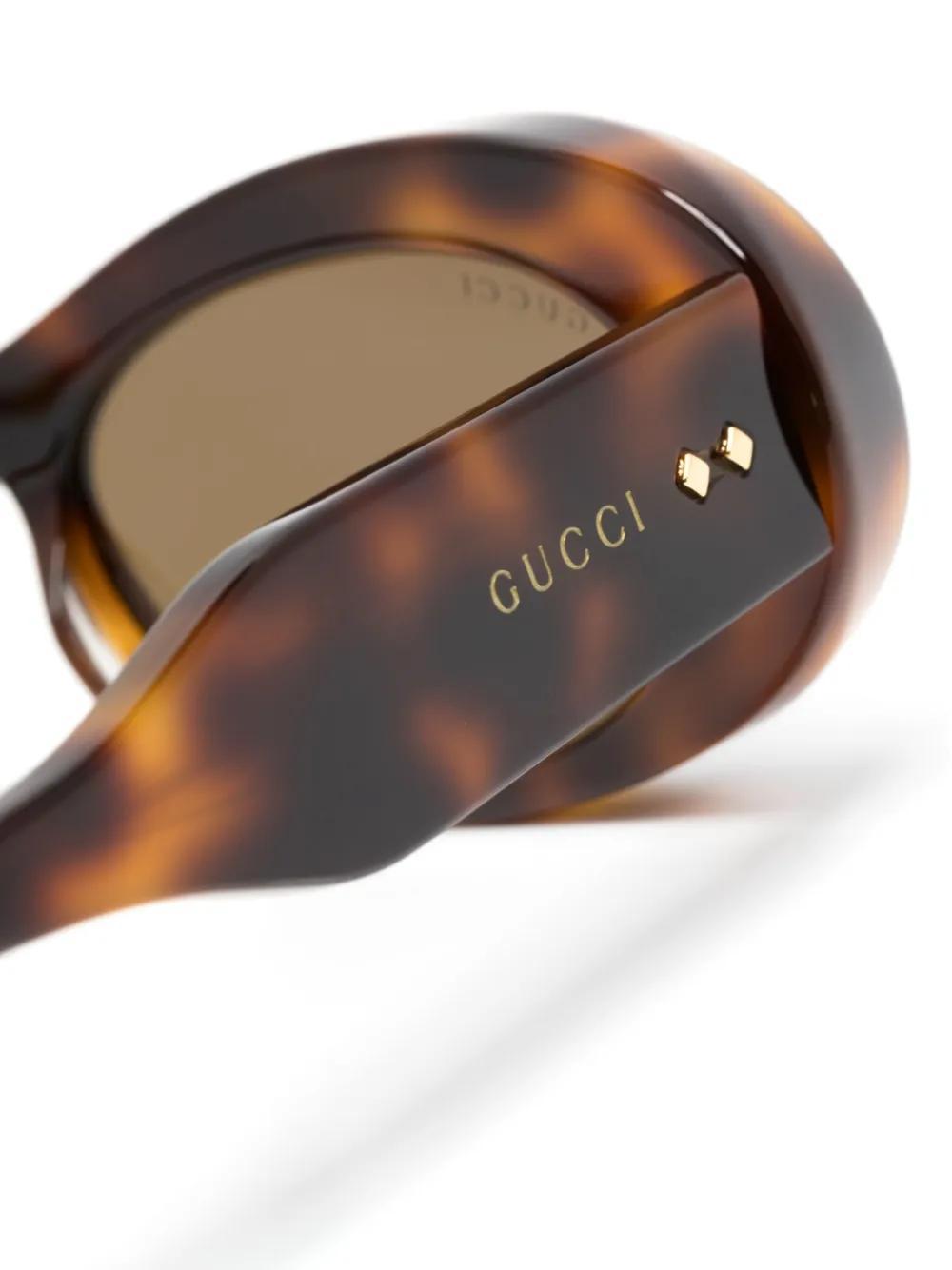 tortoiseshell oval-frame sunglasses Product Image