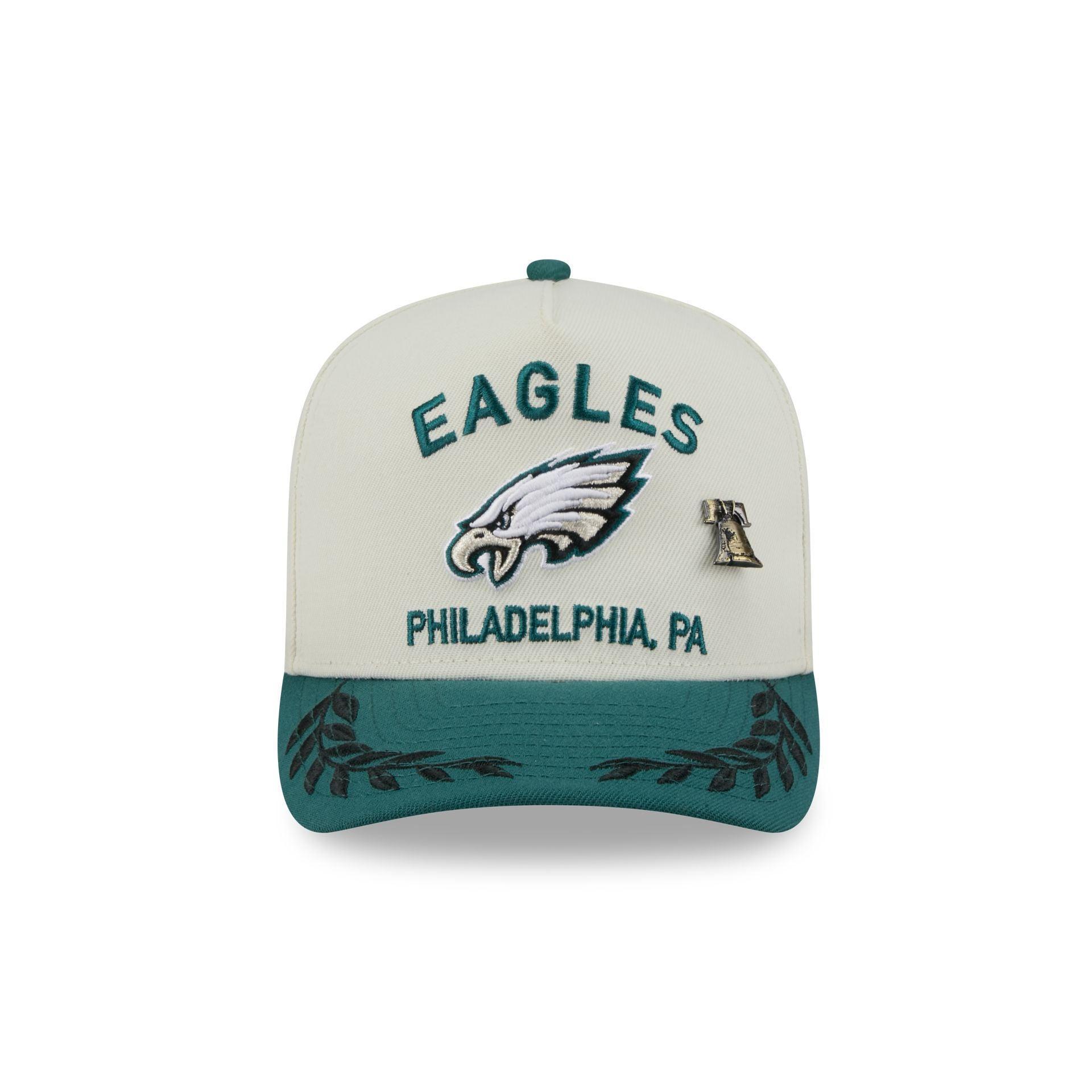 Philadelphia Eagles 2025 Draft Chrome White 59FIFTY A-Frame Fitted Hat Male Product Image