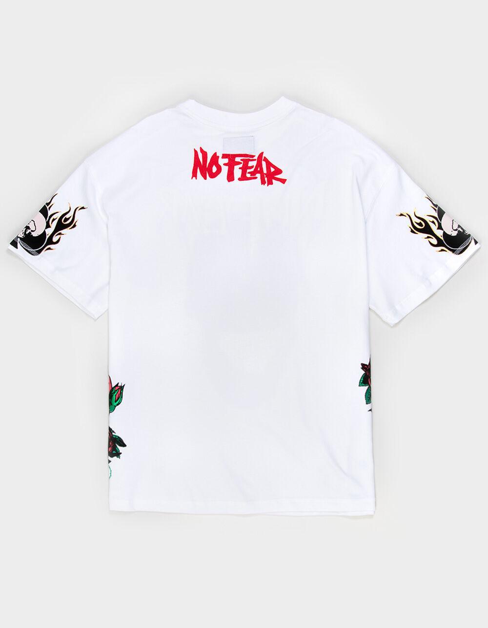 NO FEAR Rose Skull Mens Tee - WHITE Product Image