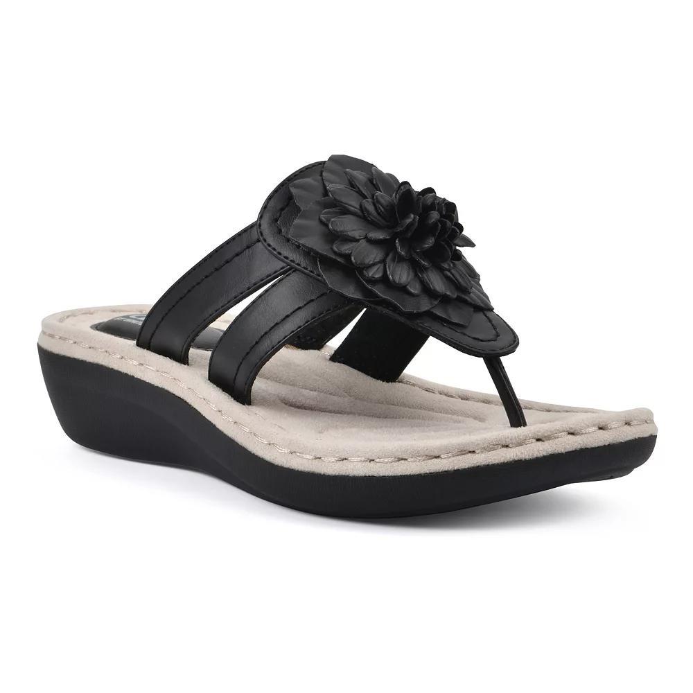 Cliffs by White Mountain Cassia Women's Thong Sandals, Size: 8.5, Black Smo Product Image