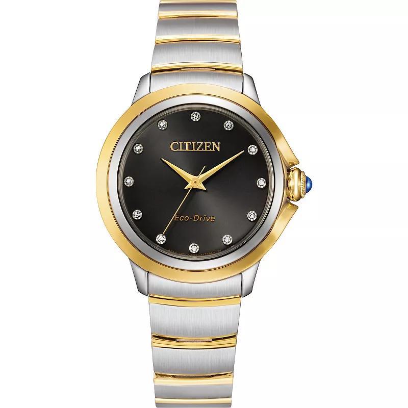 Citizen Eco-Drive Womens Ceci Gold-Tone Stainless Steel Bracelet Watch - EM0952-55A Product Image