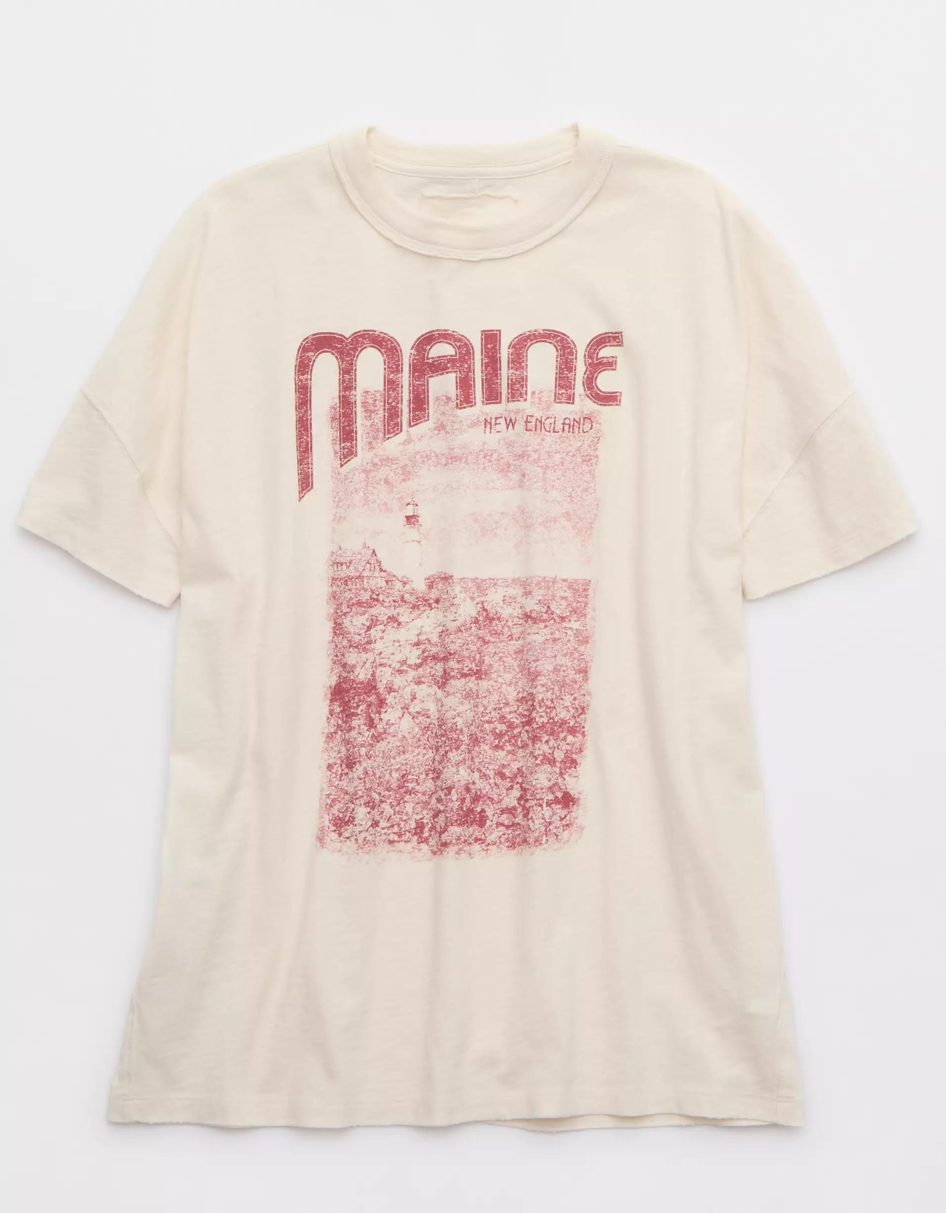 Aerie Oversized Crew Boyfriend T-Shirt Product Image