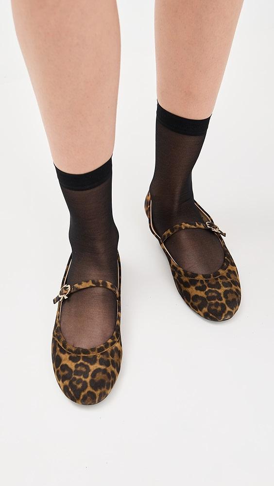 Gianvito Rossi Carla Camoscio Leopard Print Flats | Shopbop Product Image