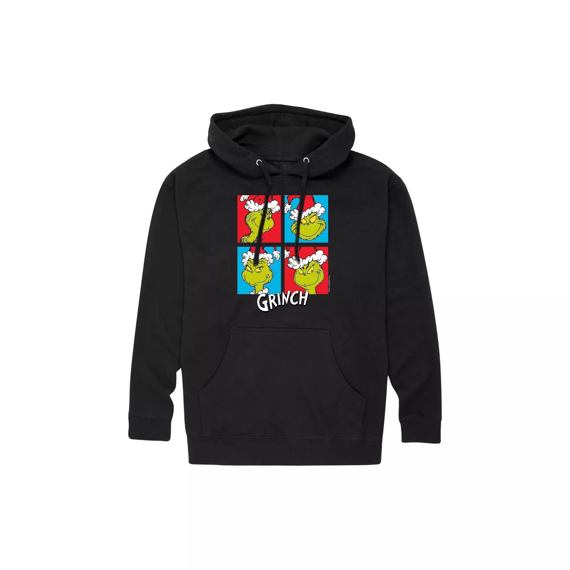 Mens Dr. Seuss Grinch Grid Graphic Hoodie Product Image