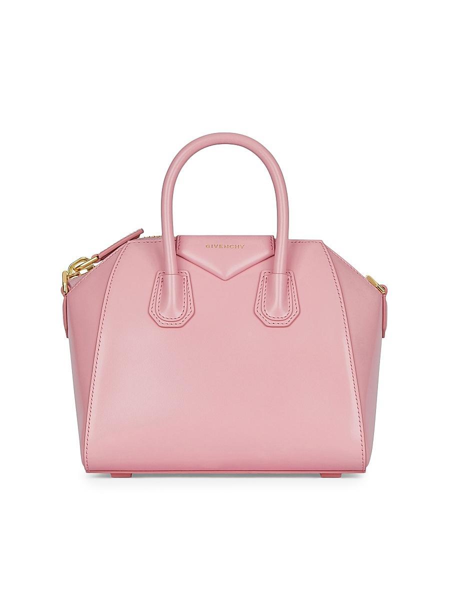 Womens Mini Antigona Top Handle Bag in Box Leather Product Image