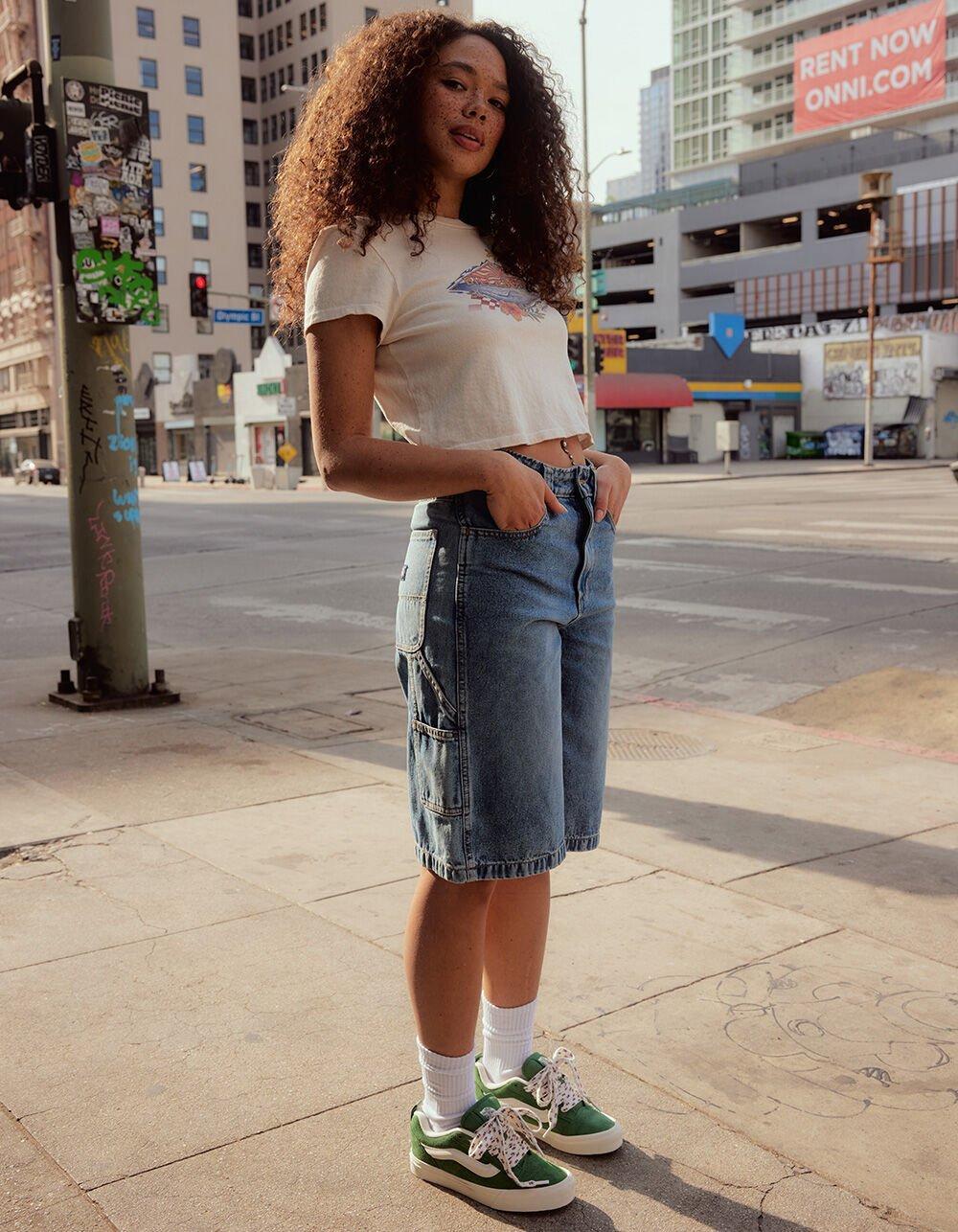 DICKIES Womens Carpenter Jorts - RINSE Product Image
