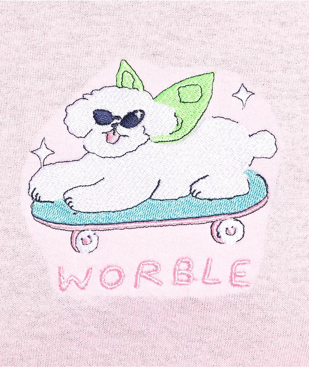 WORBLE Fairy Dog Pink Long Sleeve T-Shirt Product Image