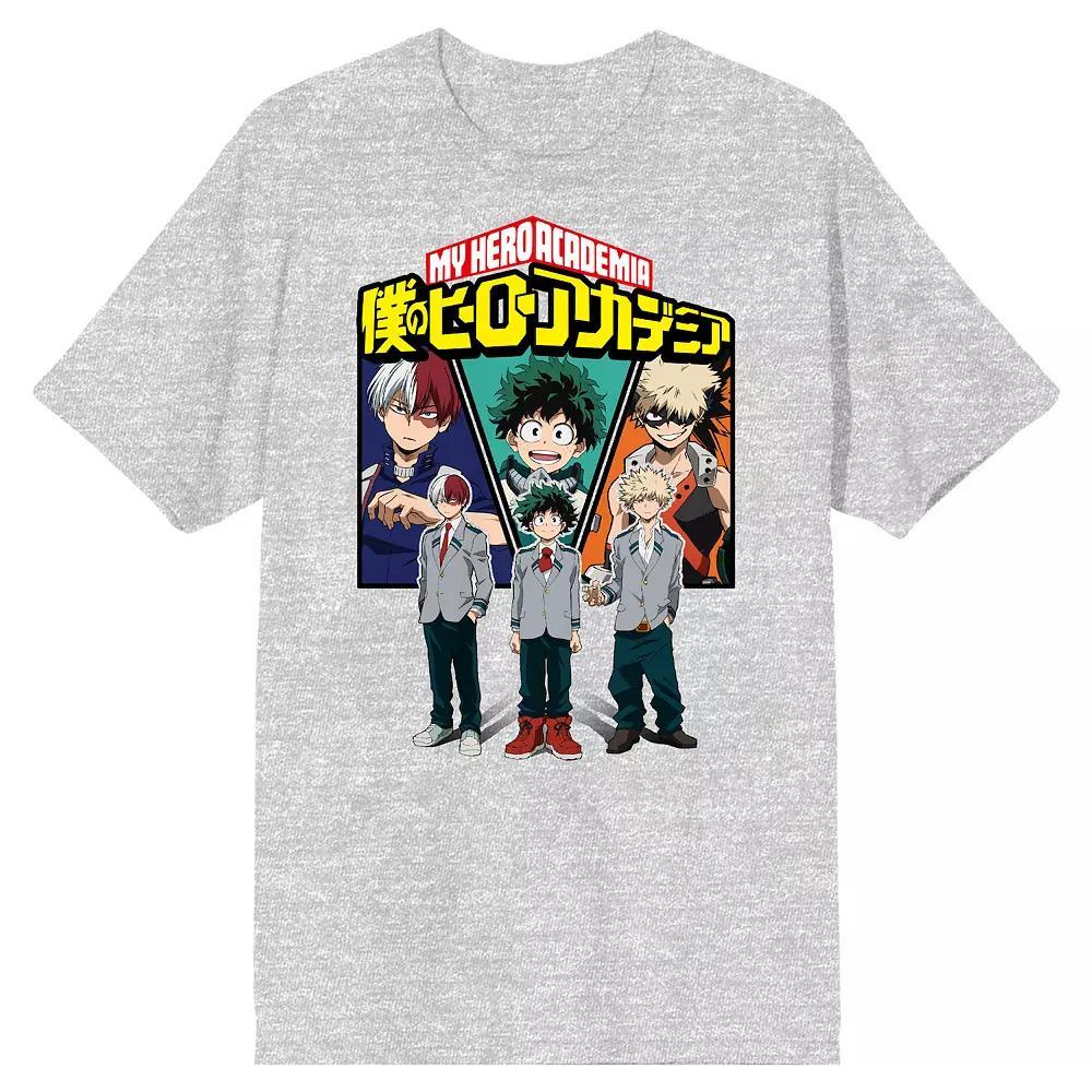 Men's My Hero Academia Characters Tee, Size: XL, Grey Product Image