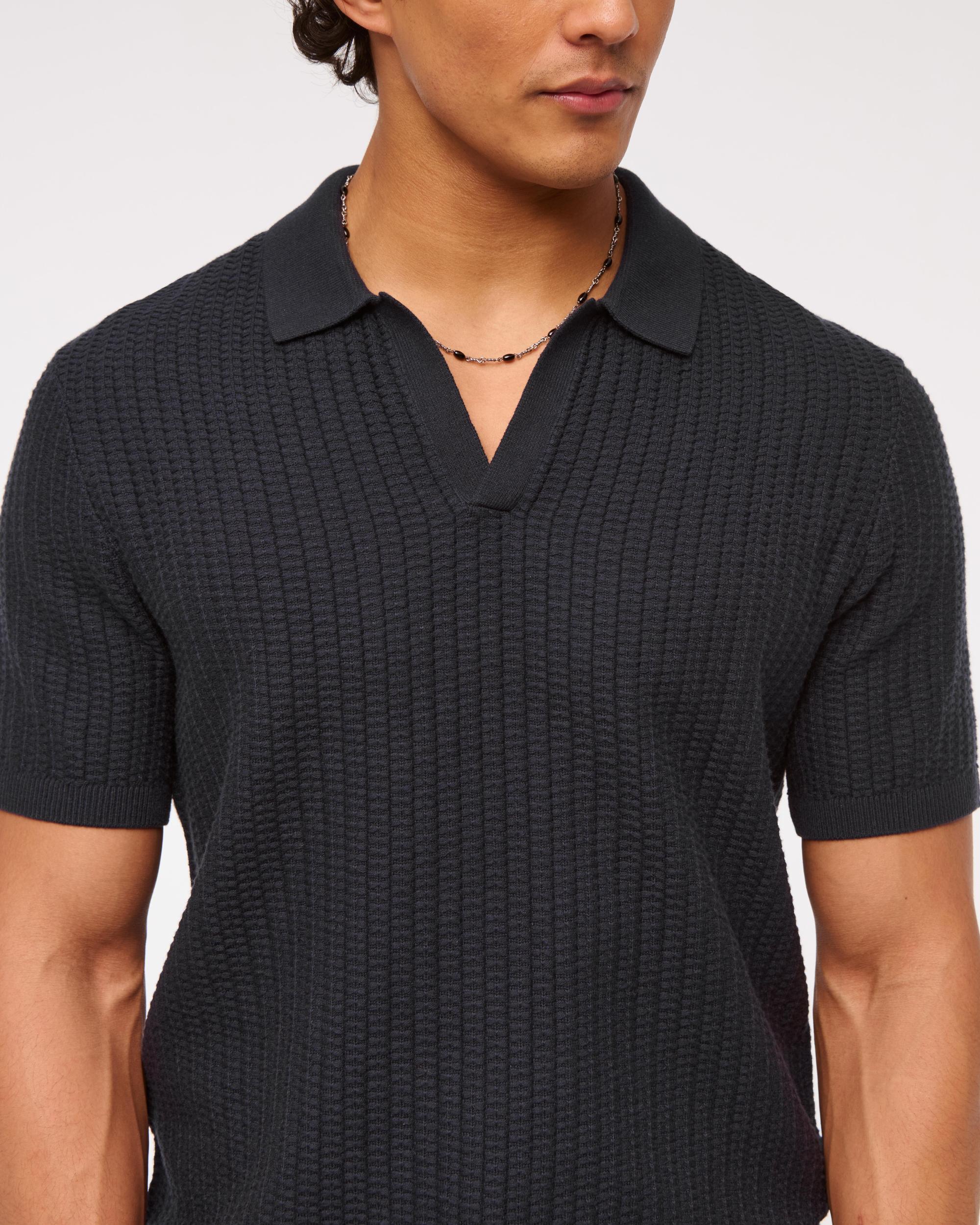 Classic Stitch Johnny Collar Sweater Polo Product Image