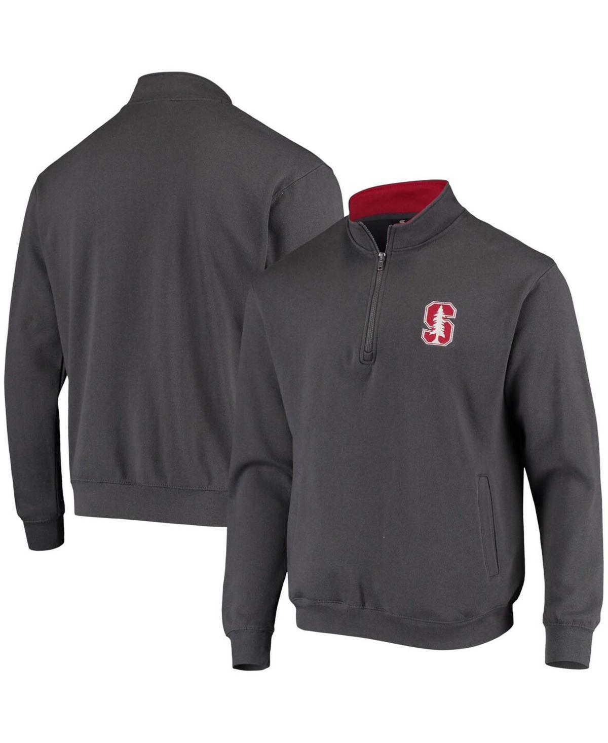 Men's Colosseum Charcoal Stanford Cardinal Tortugas Logo Quarter-Zip Jacket, Size: XL Product Image