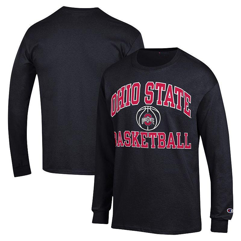 Mens Champion Black Ohio State Buckeyes Basketball Icon Long Sleeve T-shirt Product Image
