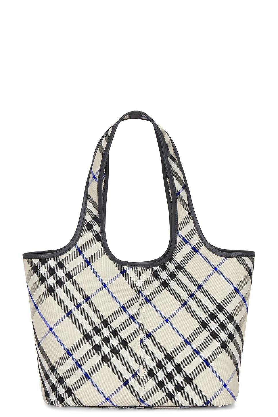 BURBERRY Small East West Tote Bag In White Product Image