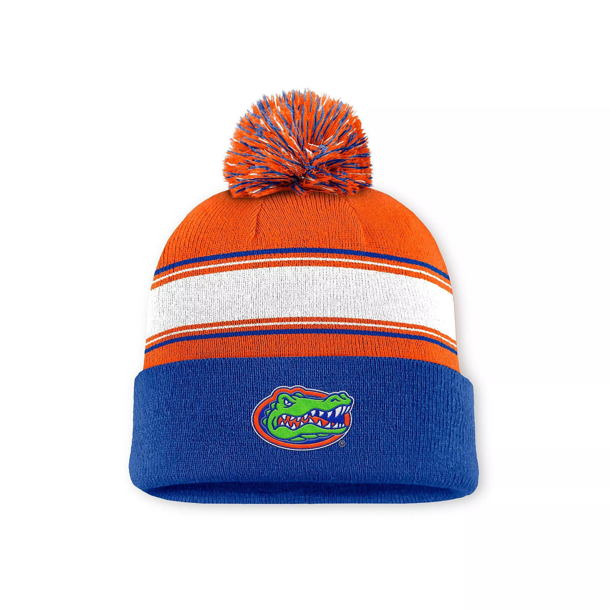 Men's Top of the World Orange/Royal Florida Gators Ambient Cuffed Knit Hat with Pom Product Image