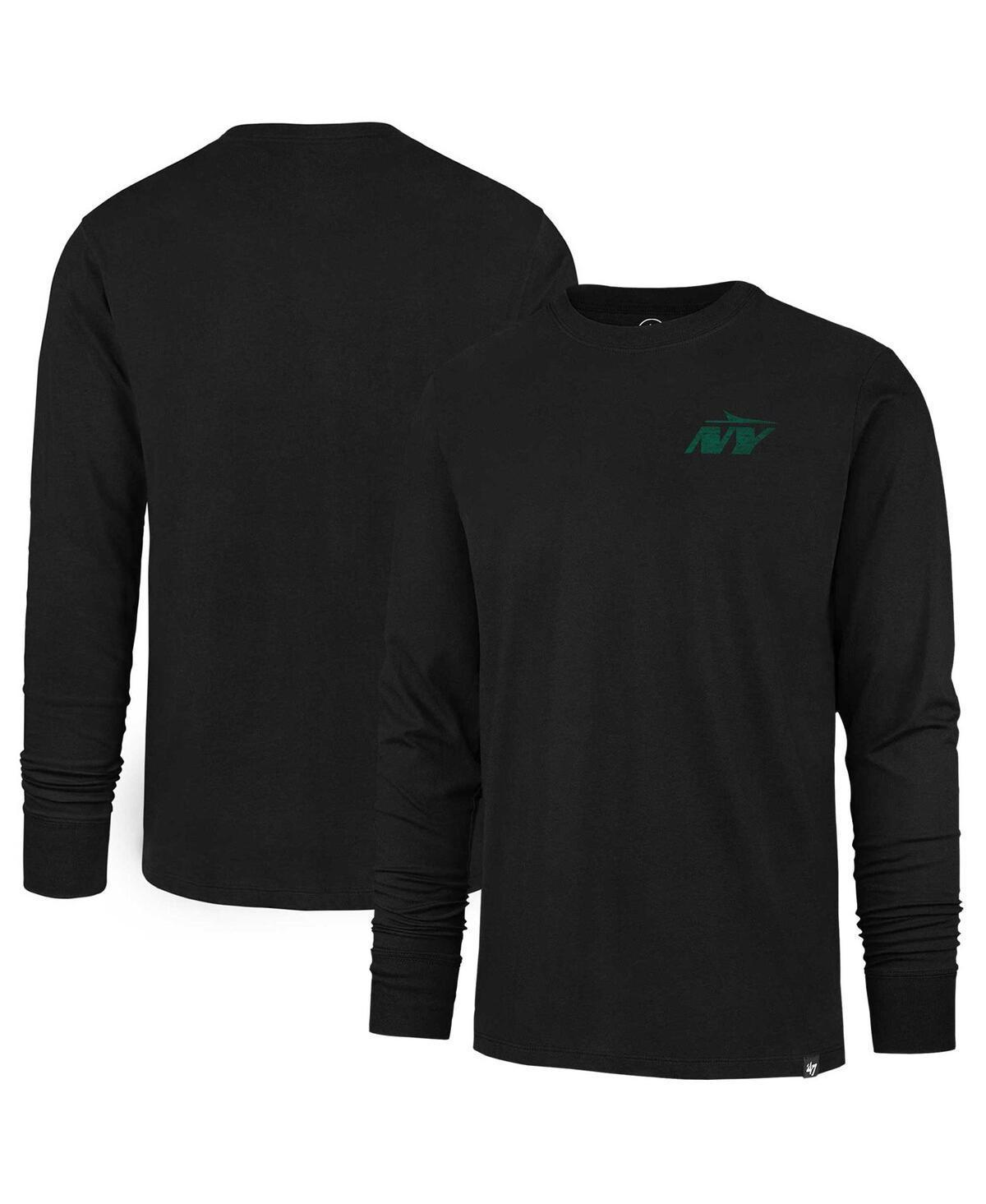 Men's '47  Black New York Jets Premier Franklin Long Sleeve T-Shirt, Size: 2XL Product Image
