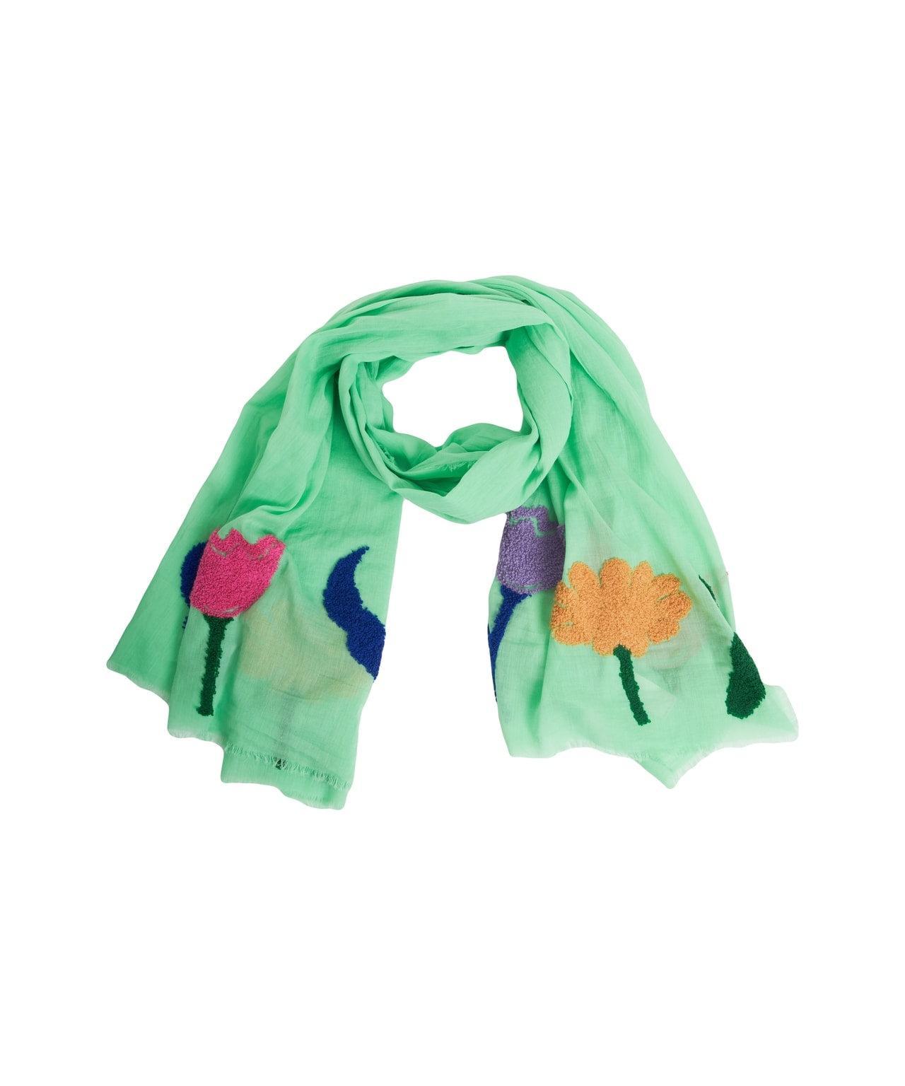 Scarf with flower embroidery Product Image