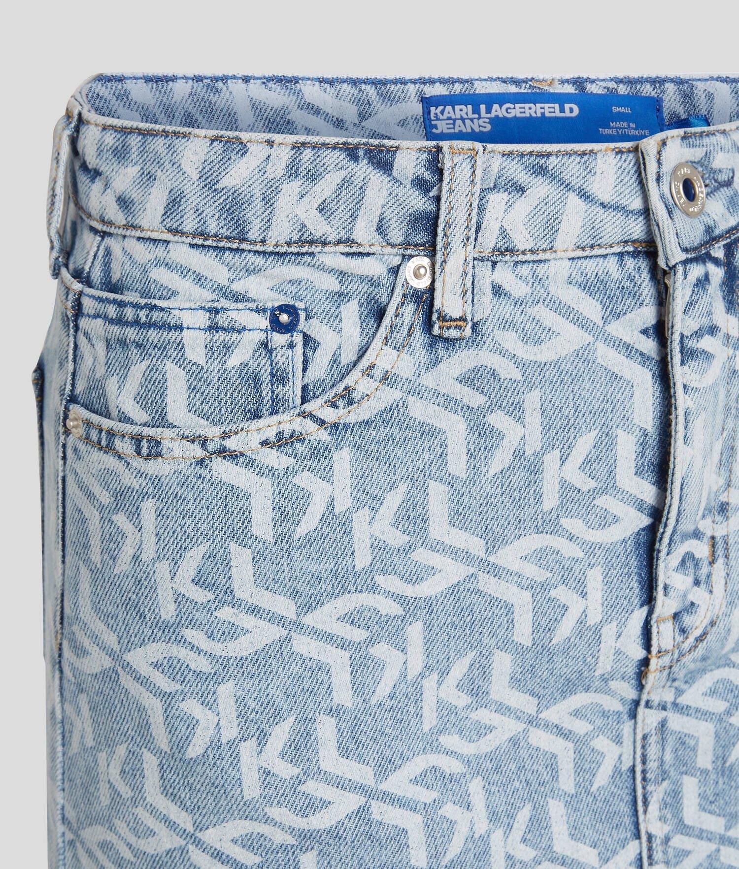KLJ MONOGRAM DENIM MAXI SKIRT Product Image