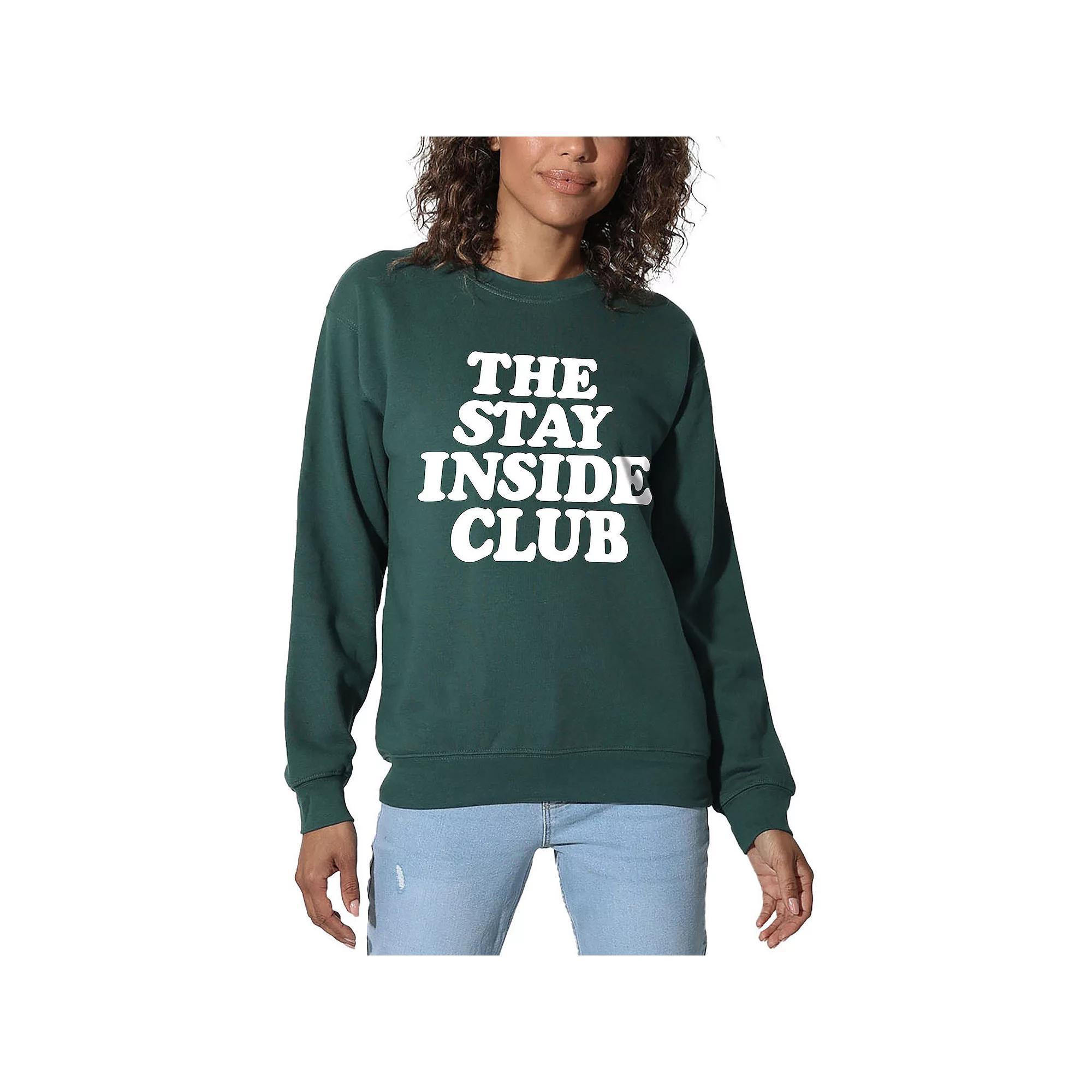 Womens Suburban Riot The Stay Inside Club Willow Graphic Sweatshirt, Girls Green Green Product Image