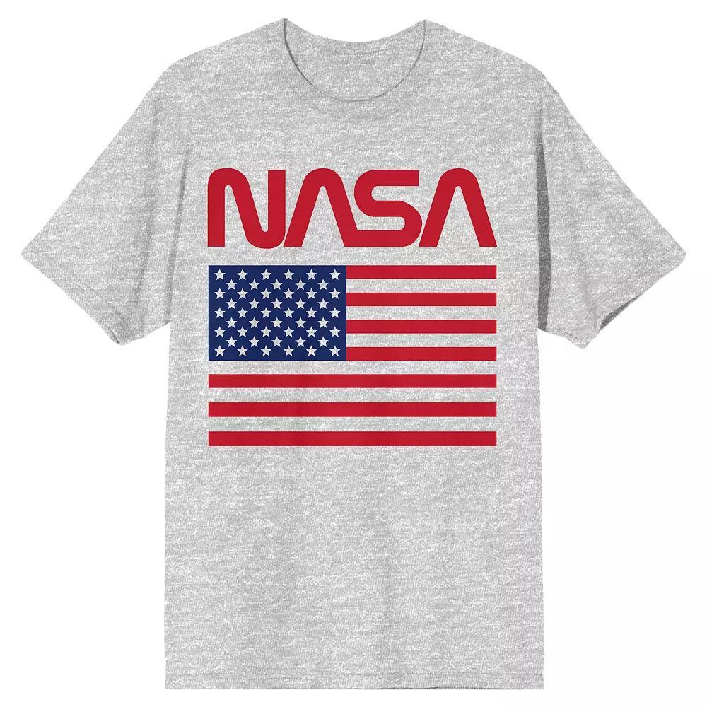 Men's American Flag NASA Tee, Size: XL, Grey Product Image