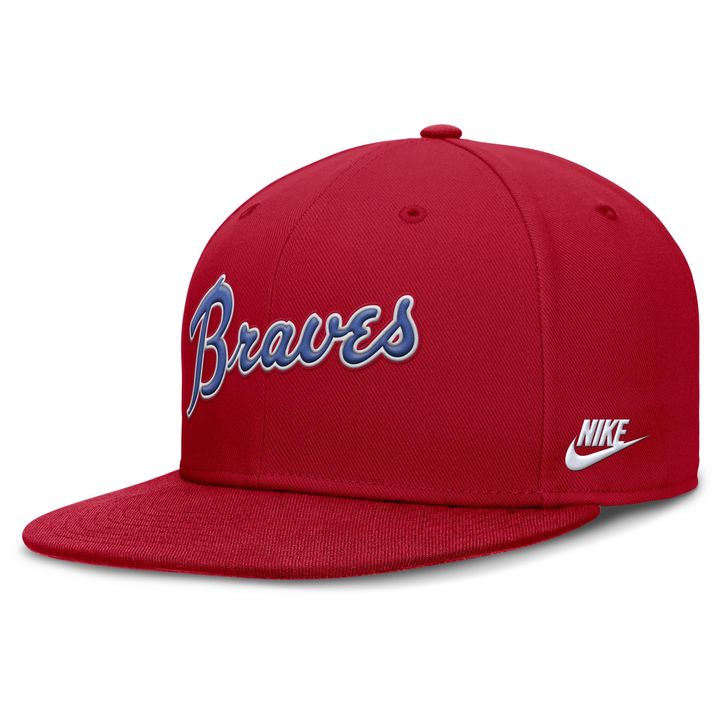 Men's Nike Red Atlanta Braves Cooperstown True Performance Fitted Hat, Size: 7 1/2 Product Image