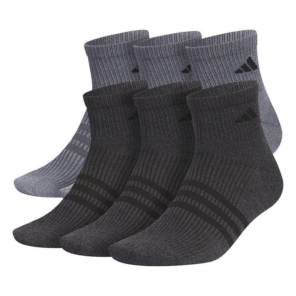 Men's adidas 6-Pack Superlite 3.0 Quarter Socks, Size: 5-8, Onix Gray Black Product Image