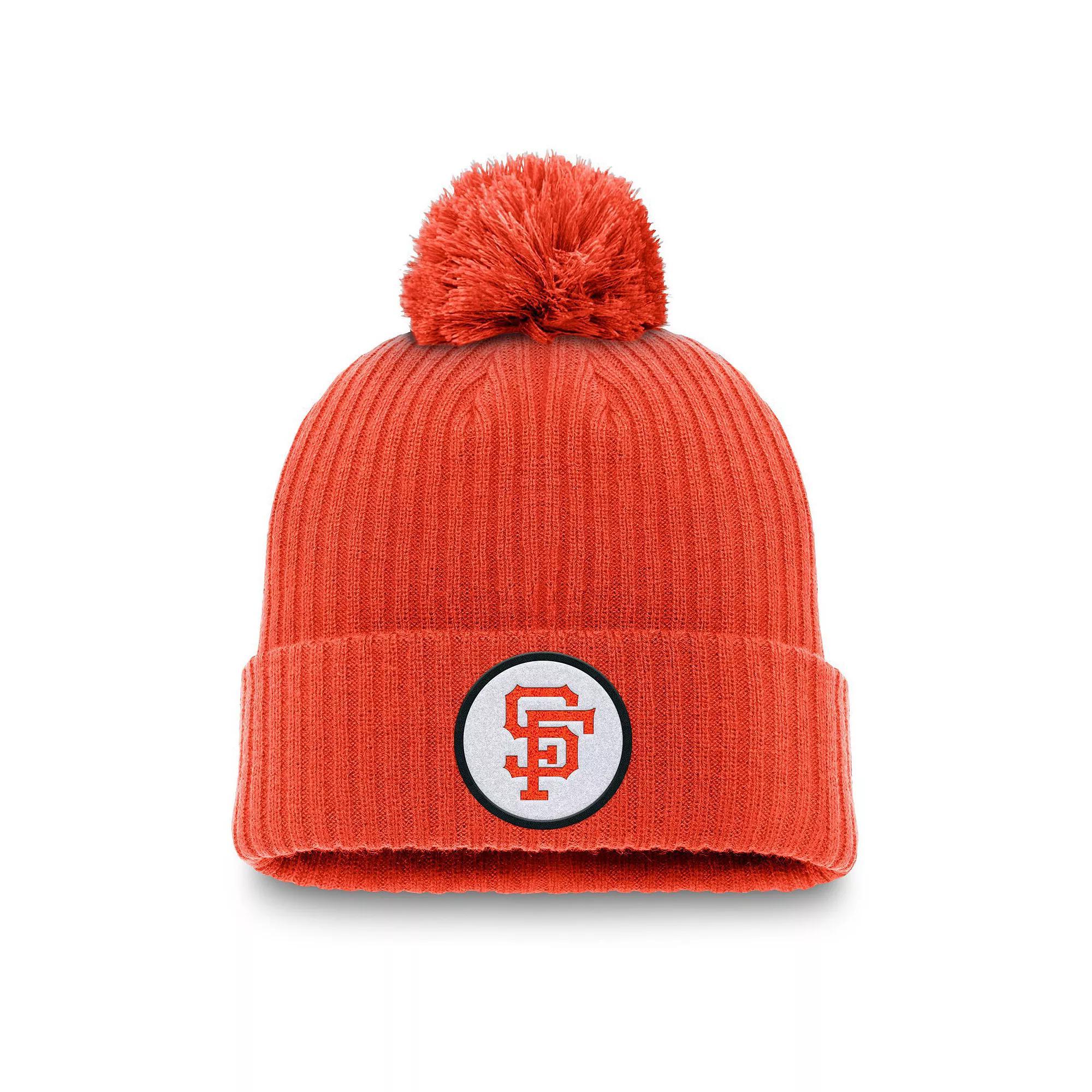 Mens Nike San Francisco Giants Cooperstown Collection Patch Cuffed Knit Hat with Pom Product Image