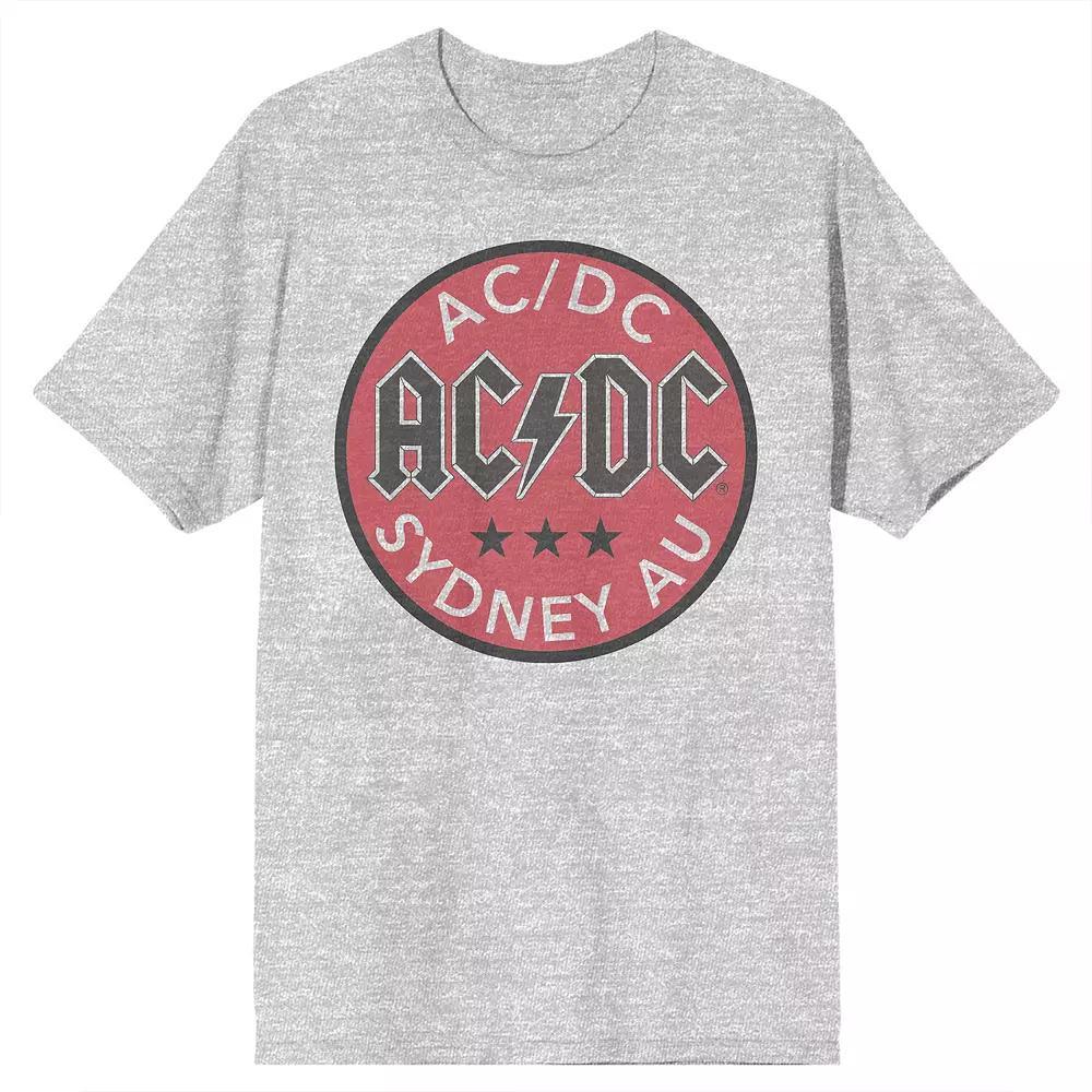 Men's AC/DC Logo Tee, Size: Small, Grey Product Image