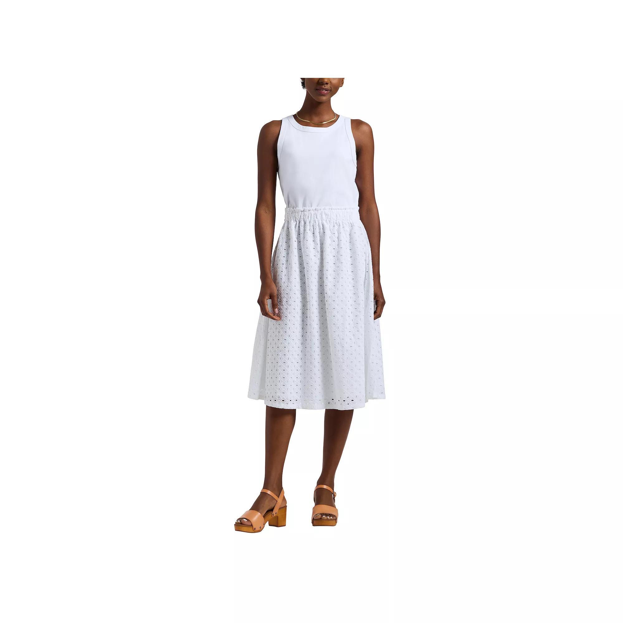 Women's Buffalo Jeans Reyna Eyelet Midi Dress, Size: XS, Blanc De Blanc Product Image